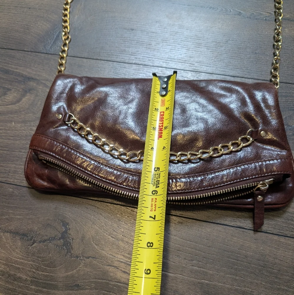 Joseph Charles Brown and Gold Faux Leather Cross‎ Body